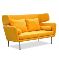 Moderne Design Klassische Stil Wohnzimmer Weiche Stoff Sofa mit Metall Bein